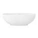 Arezzo 1690 x 800 Matt White Solid Stone Curved Double Ended Bath profile small image view 4 