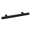 1 x Arezzo Industrial Style Knurled 'T' Bar Matt Black Handle (96mm Centres) profile small image view 1 