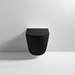 Arezzo Matt Black Rimless Wall Hung Toilet incl. Soft Close Seat profile small image view 3 