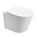 Arezzo Matt White Rimless Wall Hung Toilet incl. Soft Close Seat profile small image view 6 