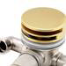 Arezzo Brushed Brass Round Slimline Freeflow Bath Filler Waste and Overflow profile small image view 2 