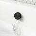 Arezzo Matt Black Round Slimline Freeflow Bath Filler Waste and Overflow profile small image view 2 