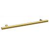 1 x Arezzo Industrial Style Knurled 'T' Bar Brushed Brass Handle (192mm Centres) profile small image view 1 
