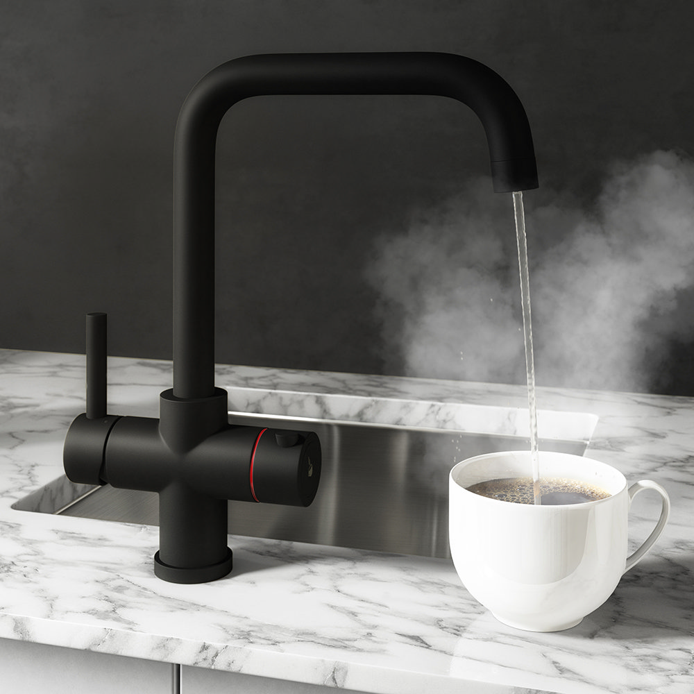 Black Instant Hot Water Tap Bower Palma Victorian Plumbing