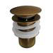 Arezzo Brushed Brass 360mm Round Stainless Steel Counter Top Basin + Waste profile small image view 3 