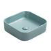 Arezzo 370 x 370mm Curved Square Counter Top Basin - Matt Green profile small image view 2 