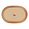 Arezzo Brushed Brass 380 x 560mm Oval Stainless Steel Counter Top Basin + Waste profile small image view 1 