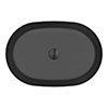 Arezzo Matt Black 380 x 560mm Oval Stainless Steel Counter Top Basin + Waste profile small image view 1 