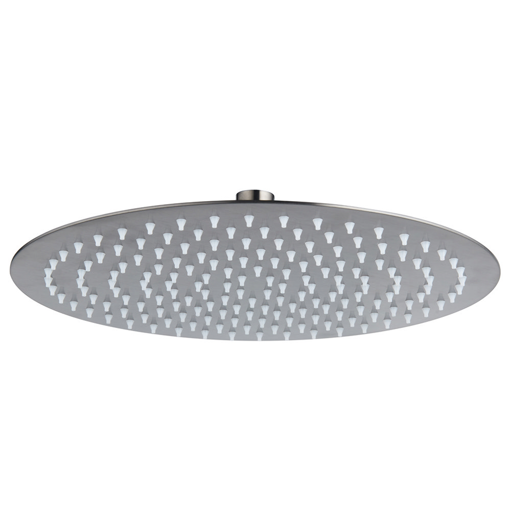 Arezzo Round 300mm Brushed Gunmetal Grey Fixed Shower Head | Victorian ...