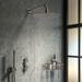 Arezzo Round 300mm Brushed Gunmetal Grey Fixed Shower Head profile small image view 2 