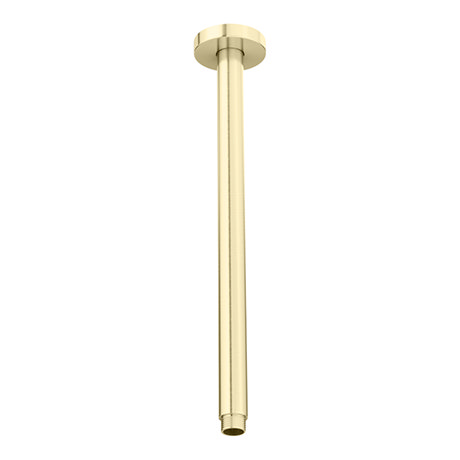 Arezzo 300mm Brushed Brass Round Ceiling Shower Arm