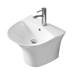 Arezzo Curved Ceramic One Piece Wall Hung Basin 1TH - 570mm Wide profile small image view 2 