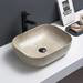 Arezzo 505 x 405mm Curved Rectangular Counter Top Basin - Beige Marble Effect profile small image view 2 