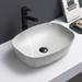 Arezzo 505 x 385mm Curved Rectangular Counter Top Basin - Light Grey Marble Effect profile small image view 2 