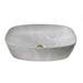Arezzo 505 x 385mm Curved Rectangular Counter Top Basin - Light Grey Marble Effect profile small image view 3 