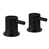 Arezzo Fluted Matt Black Deck Mounted Bath Side Valves (Pair) profile small image view 1 