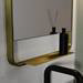 Arezzo Brushed Brass 550 x 1000mm Mirror with Shelf profile small image view 3 