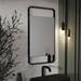 Arezzo Matt Black 550 x 1000mm Mirror with Shelf profile small image view 2 