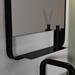 Arezzo Matt Black 550 x 1000mm Mirror with Shelf profile small image view 4 