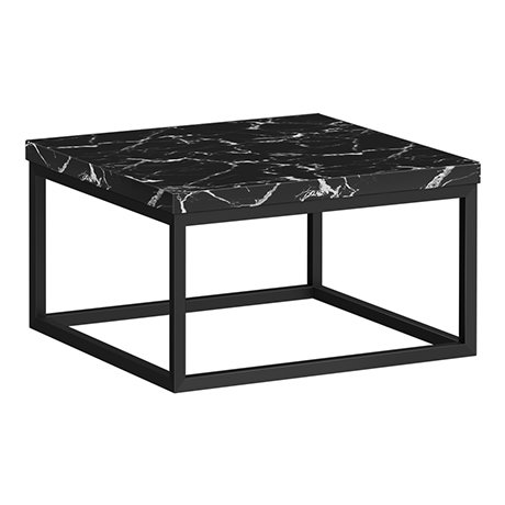 Arezzo 500 Black Marble Effect Worktop with Matt Black Wall Mounted Frame