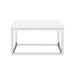 Arezzo 500 Gloss White Stone Resin Worktop with Chrome Wall Mounted Frame profile small image view 2 
