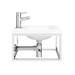 Arezzo 500 Wall Hung Basin with Chrome Towel Rail Frame profile small image view 6 