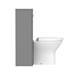 Arezzo 500 Matt Grey WC Unit with Cistern + Modern Pan profile small image view 6 
