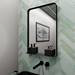 Arezzo Matt Black 500 x 750mm Mirror with Shelf profile small image view 2 