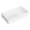 Arezzo Gloss White Slim Rectangular Counter Top Basin (605 x 355mm) profile small image view 1 