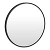 Arezzo Matt Black 600mm Round Mirror Small Image