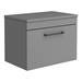 Arezzo 600 Grey Wall Hung Unit with Grey Round Counter Top Basin + Toilet Pack profile small image view 2 