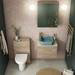 Arezzo 600 Rustic Oak 2-Door Mirror Cabinet profile small image view 2 