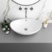 Arezzo Stone Resin Floating Basin Shelf inc. Oval Basin - 600mm Wide profile small image view 2 