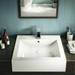 Arezzo 600mm Square Semi-Recessed Basin - Gloss White profile small image view 2 