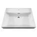 Arezzo 600 Gloss White Matt Black Framed Vanity Unit + Square Toilet profile small image view 3 
