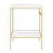 Arezzo 610 Gloss White Stone Resin Worktop with Brushed Brass Framed Washstand profile small image view 2 