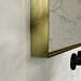 Arezzo Brushed Brass 600 x 800mm Rectangular Mirror profile small image view 3 