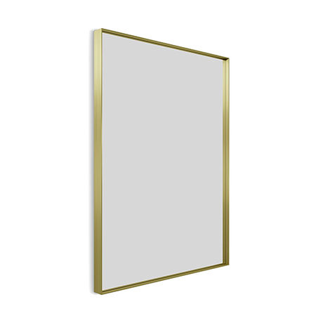 Arezzo Brushed Brass 600 x 800mm Rectangular Mirror