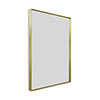 Arezzo Brushed Brass 1000 x 800mm Rectangular Mirror profile small image view 1 