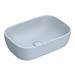 Arezzo 455 x 325mm Matt Blue Curved Rectangular Counter Top Basin profile small image view 2 