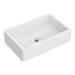 Arezzo 600 x 390mm Gloss White Rectangular Counter Top Basin profile small image view 2 