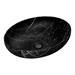 Arezzo 520 x 395mm Curved Oval Counter Top Basin - Matt Black Marble Effect profile small image view 5 