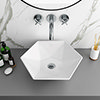 Arezzo 480 x 415mm Hexagon Shaped Modern Counter Top Basin profile small image view 1 