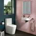 Arezzo 400 x 220mm Curved Wall Hung 1TH Cloakroom Basin profile small image view 3 