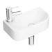 Arezzo 400 x 220mm Curved Wall Hung 1TH Cloakroom Basin profile small image view 2 