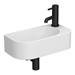 Arezzo 400 x 215mm Curved Wall Hung Cloakroom Basin - Matt White profile small image view 3 
