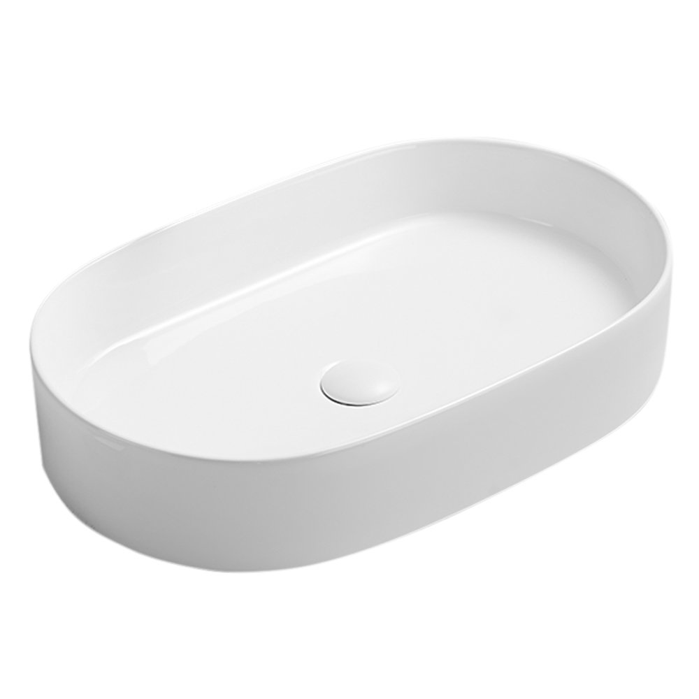 Arezzo Gloss White Oval Counter Top Basin (600 x 380mm)