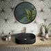 Arezzo Matt Black Oval Ceramic Counter Top Basin (600 x 380mm) profile small image view 3 