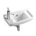 Arezzo Wall Hung Compact Cloakroom Basin 1TH - 505 x 270mm profile small image view 3 
