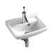 Arezzo Wall Hung Cloakroom Basin 1TH - 460 x 330mm profile small image view 3 